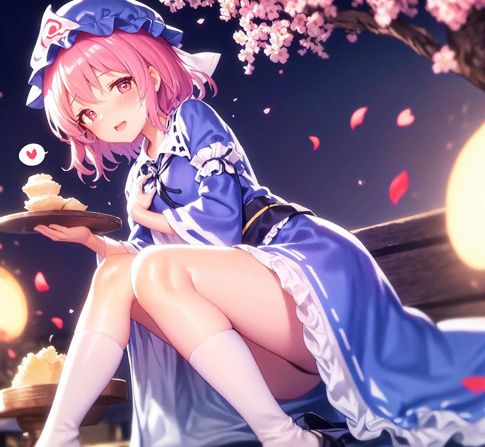 Saigyouji Yuyuko Touhou Generated By User Urrt Using Novelai