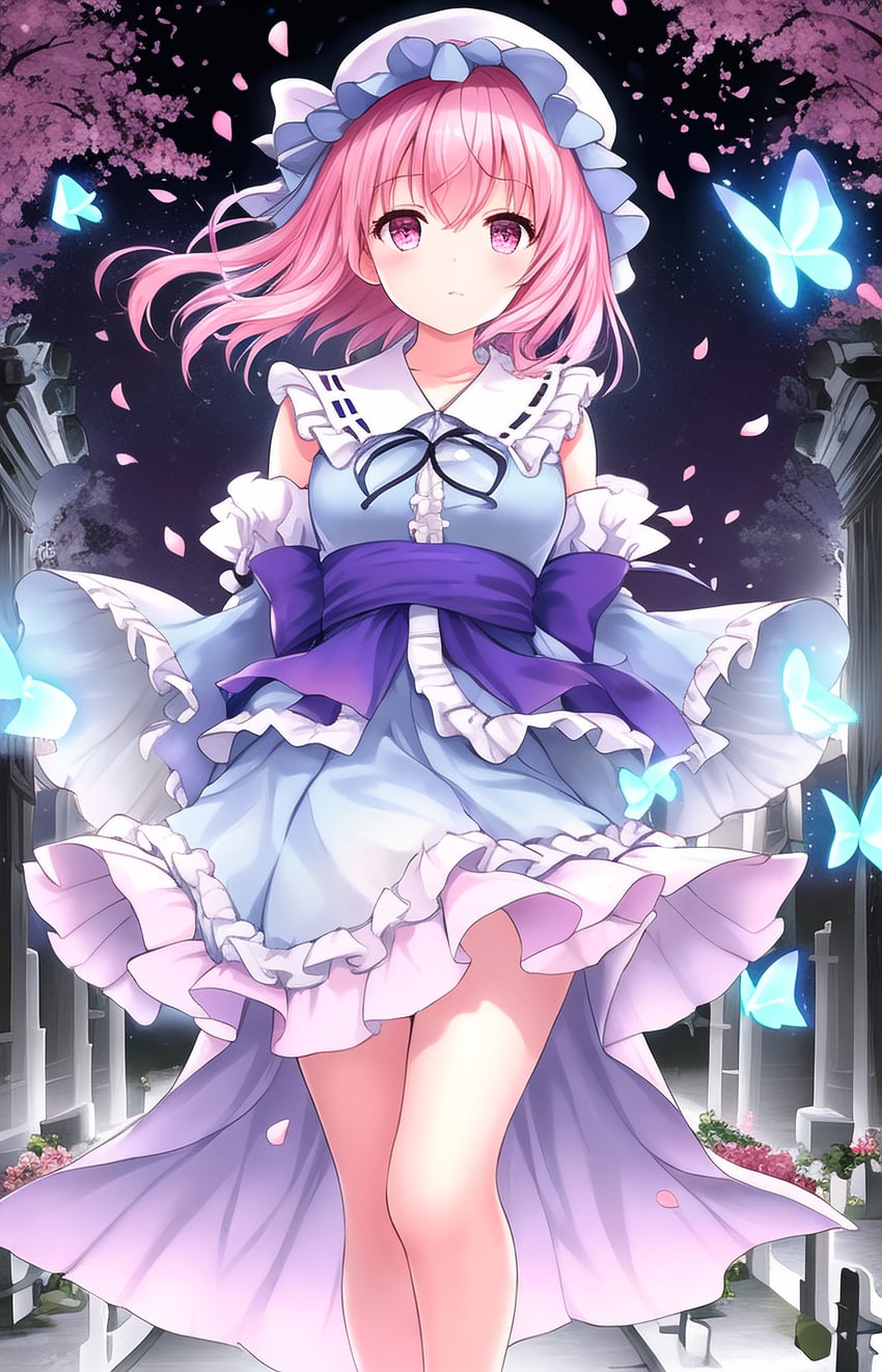 Saigyouji Yuyuko Touhou Generated By User Urrt Aibooru