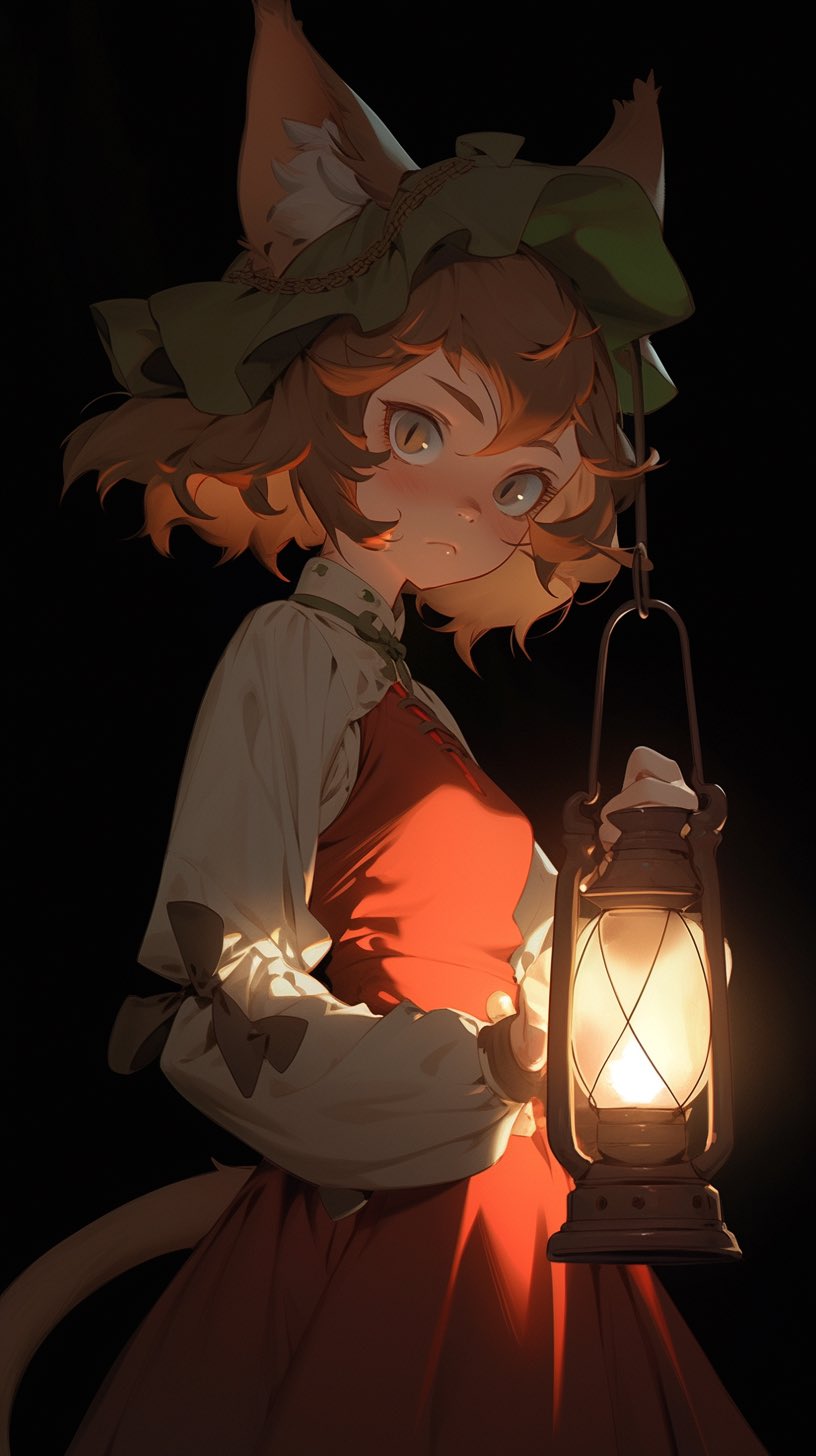 chen (touhou) generated by knot_creator using midjourney and nijijourney