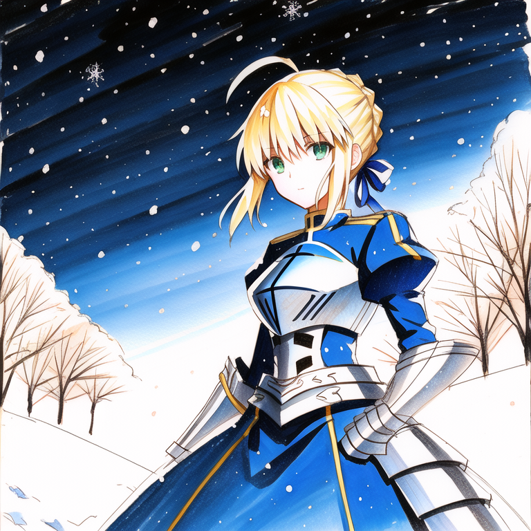 Artoria Pendragon And Saber Fate And 2 More Generated By Kether Using Anythingmodel Aibooru