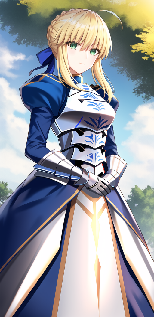 Artoria Pendragon And Saber Fate And 2 More Generated By Kether Using Anythingmodel Aibooru