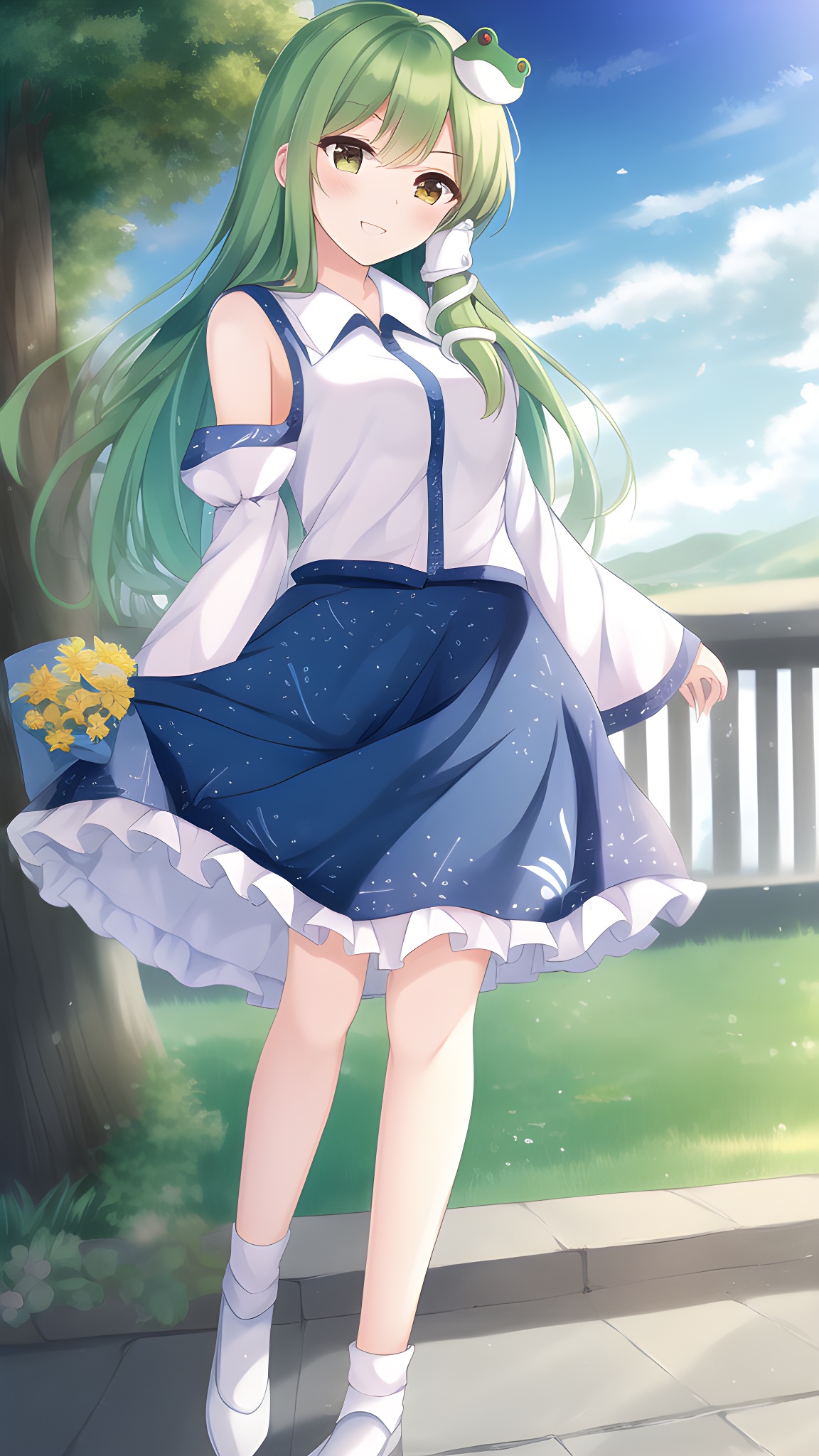 Kochiya Sanae Touhou Generated By Hinata Mika AIBooru